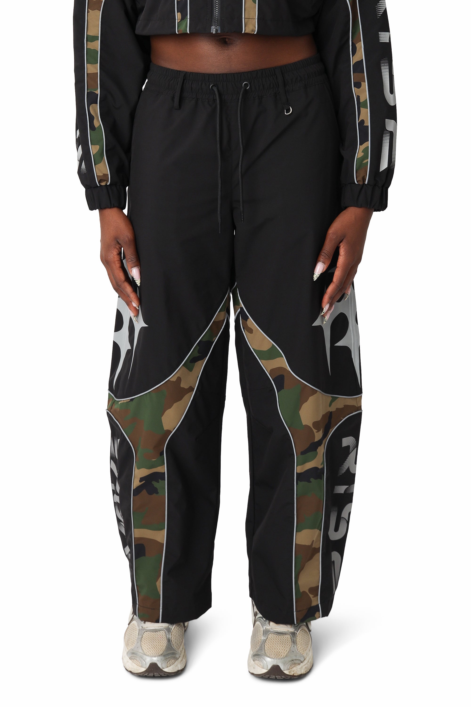 Paneled Camo Pants - Wood Camo