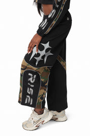 Paneled Camo Pants - Wood Camo