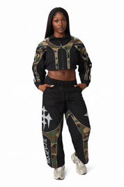 Paneled Camo Pants - Wood Camo