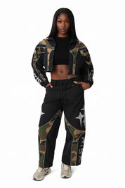 Paneled Camo Pants - Wood Camo
