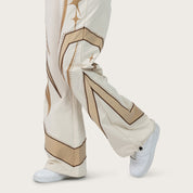 Wide Leg Track Pants - Oatmeal