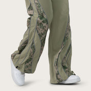 Wide Leg Chain Pants - Oil Green