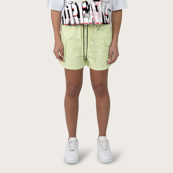 Slouched Windbreaker Cargo Shorts - Cool Matcha