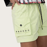 Slouched Windbreaker Cargo Shorts - Cool Matcha