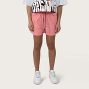 Slouched Windbreaker Cargo Shorts - Strawberry Pink