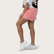 Slouched Windbreaker Cargo Shorts - Strawberry Pink