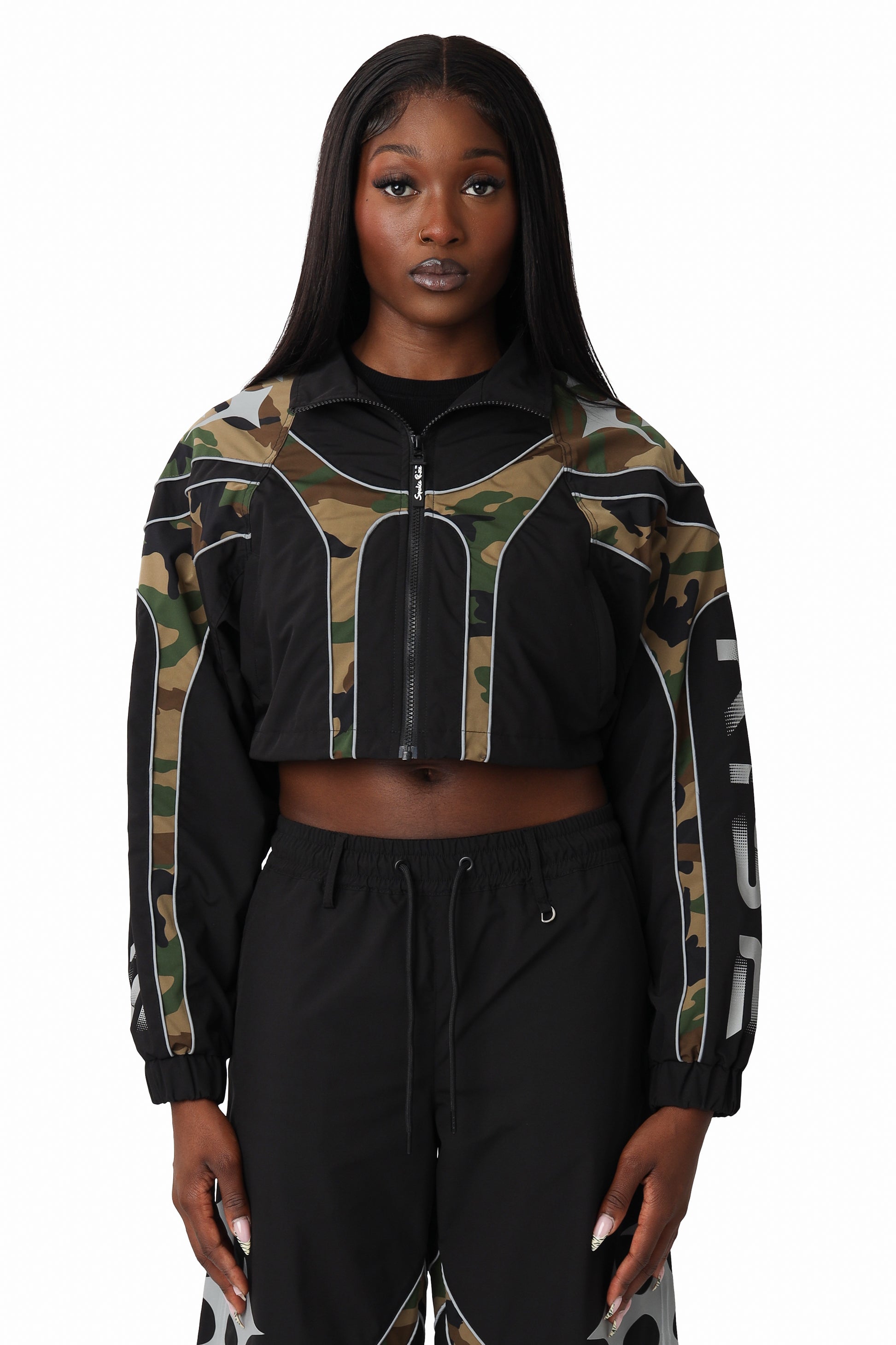 Paneled Camo Jacket - Wood Camo