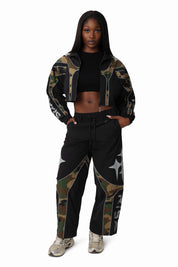 Paneled Camo Jacket - Wood Camo