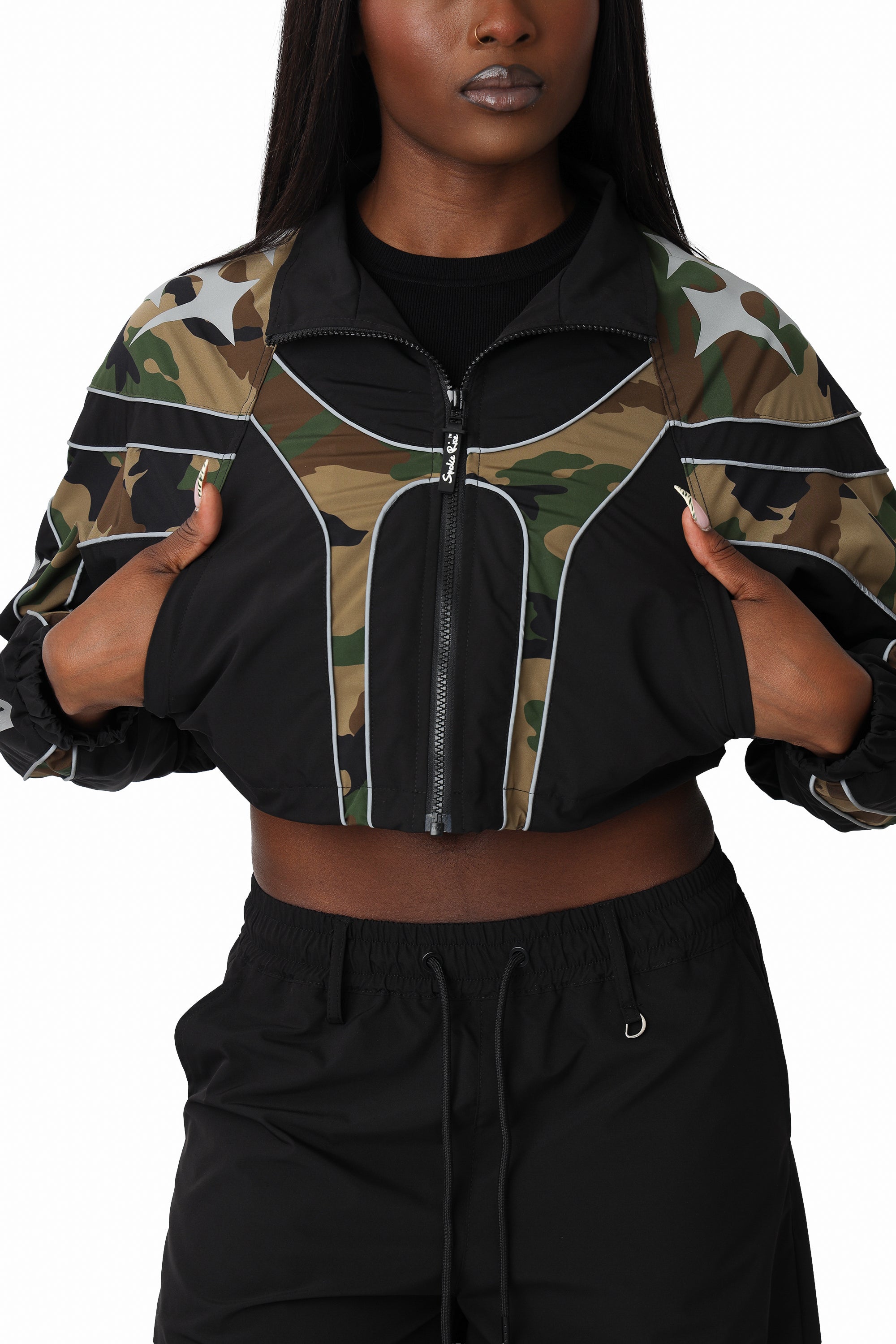 Paneled Camo Jacket - Wood Camo