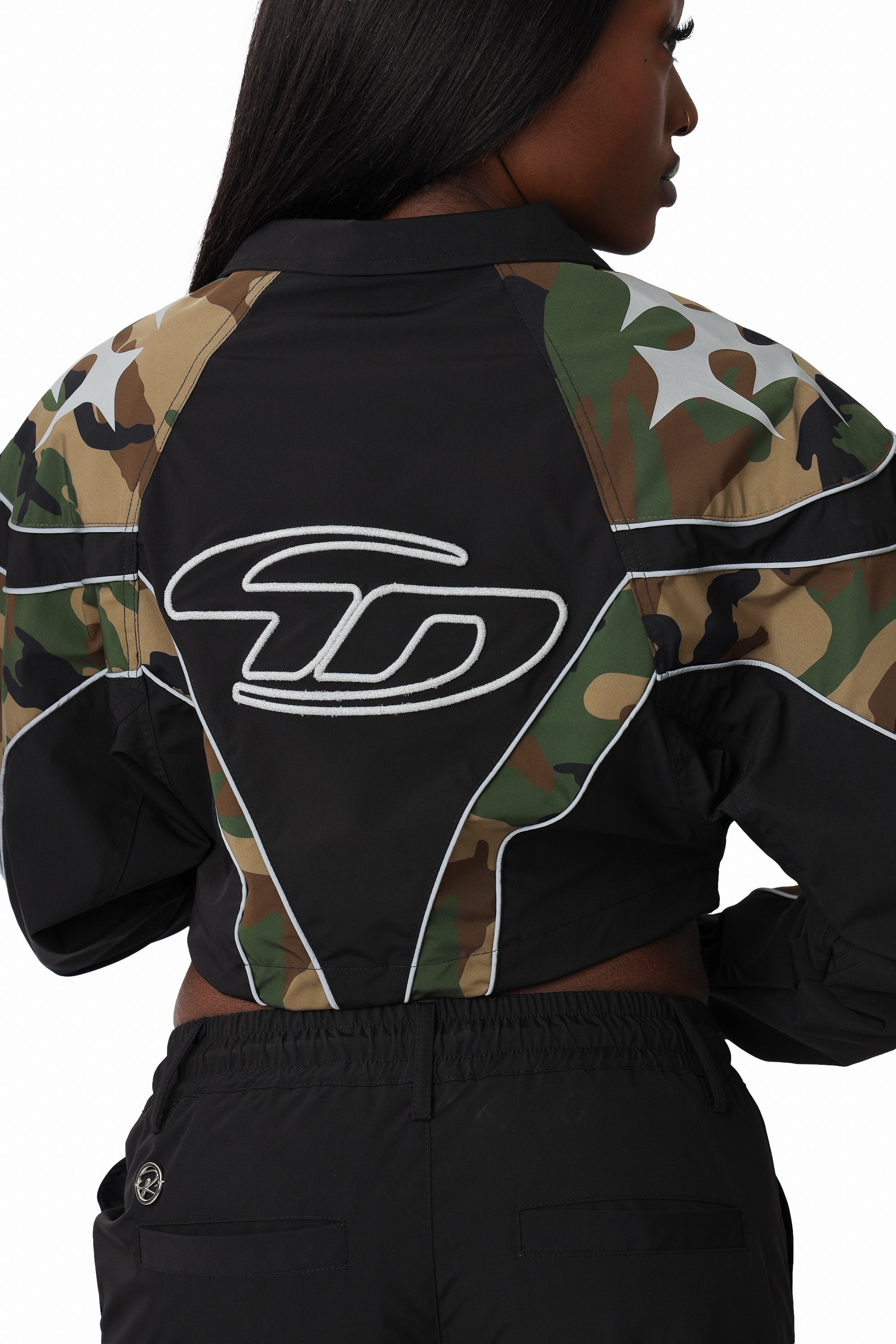 Paneled Camo Jacket - Wood Camo
