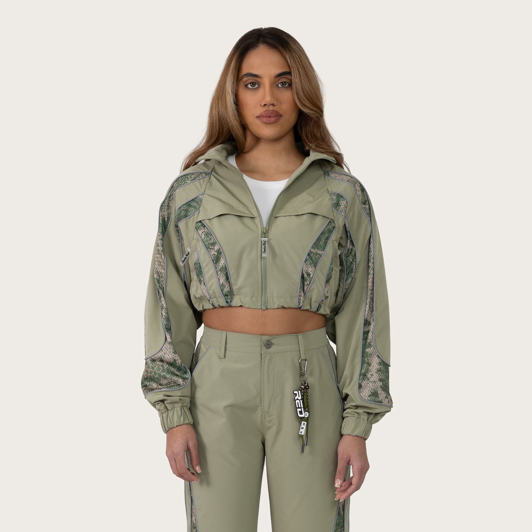 Wide Oversized Raglan Jacket - Oil Green