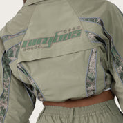 Wide Oversized Raglan Jacket - Oil Green