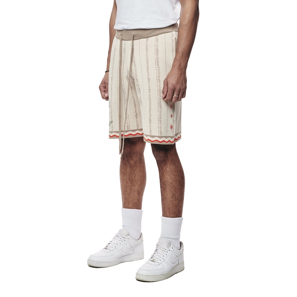 Smoke Rise Jacquard Knit Shorts - Ecru