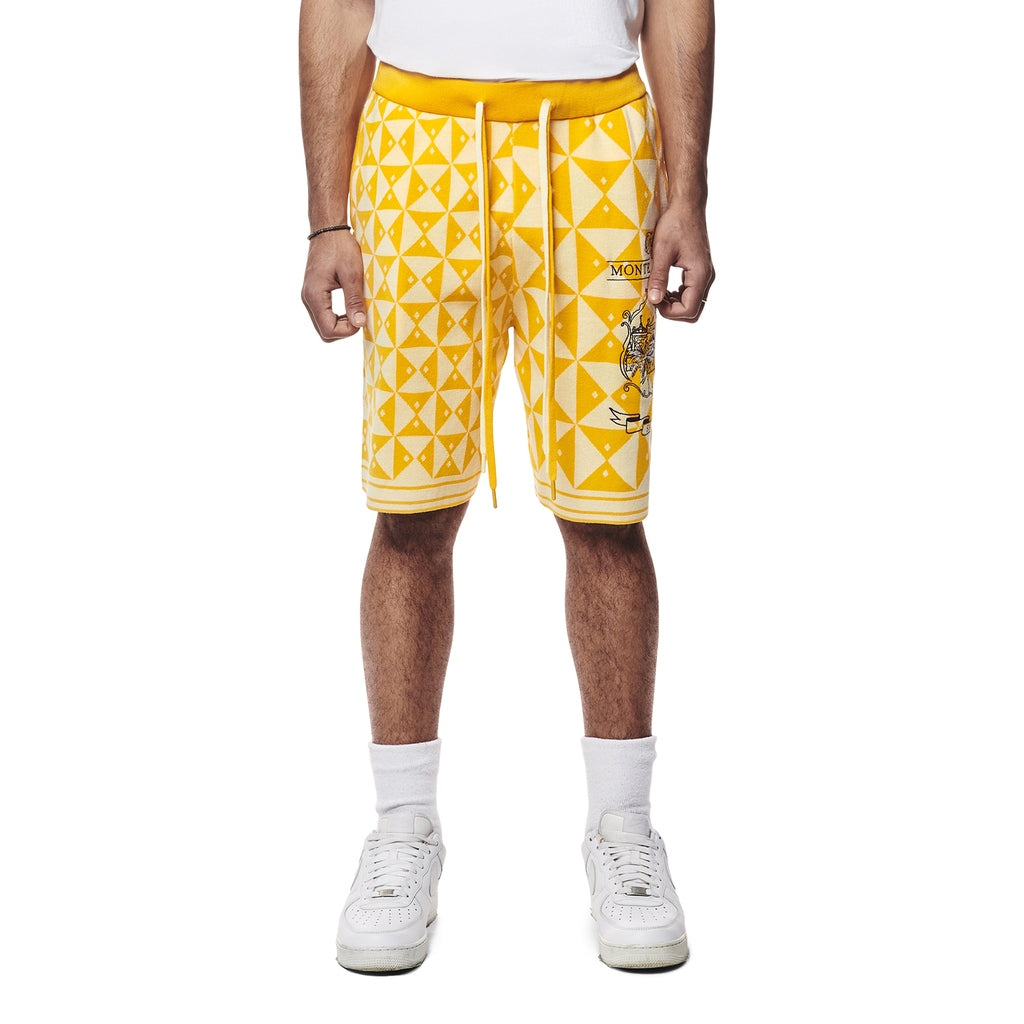 Smoke Rise Jacquard Knit Shorts - Mari Gold