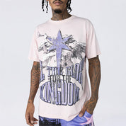 Oversized Maximalist Graphic SS Shirt - Parfait Pink