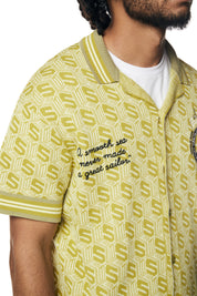 Jacquard Knit Shirt - Kelp