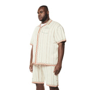 Big and Tall - Jacquard Knit Shirt - Ecru