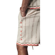 Jacquard Knit Shorts - Ecru