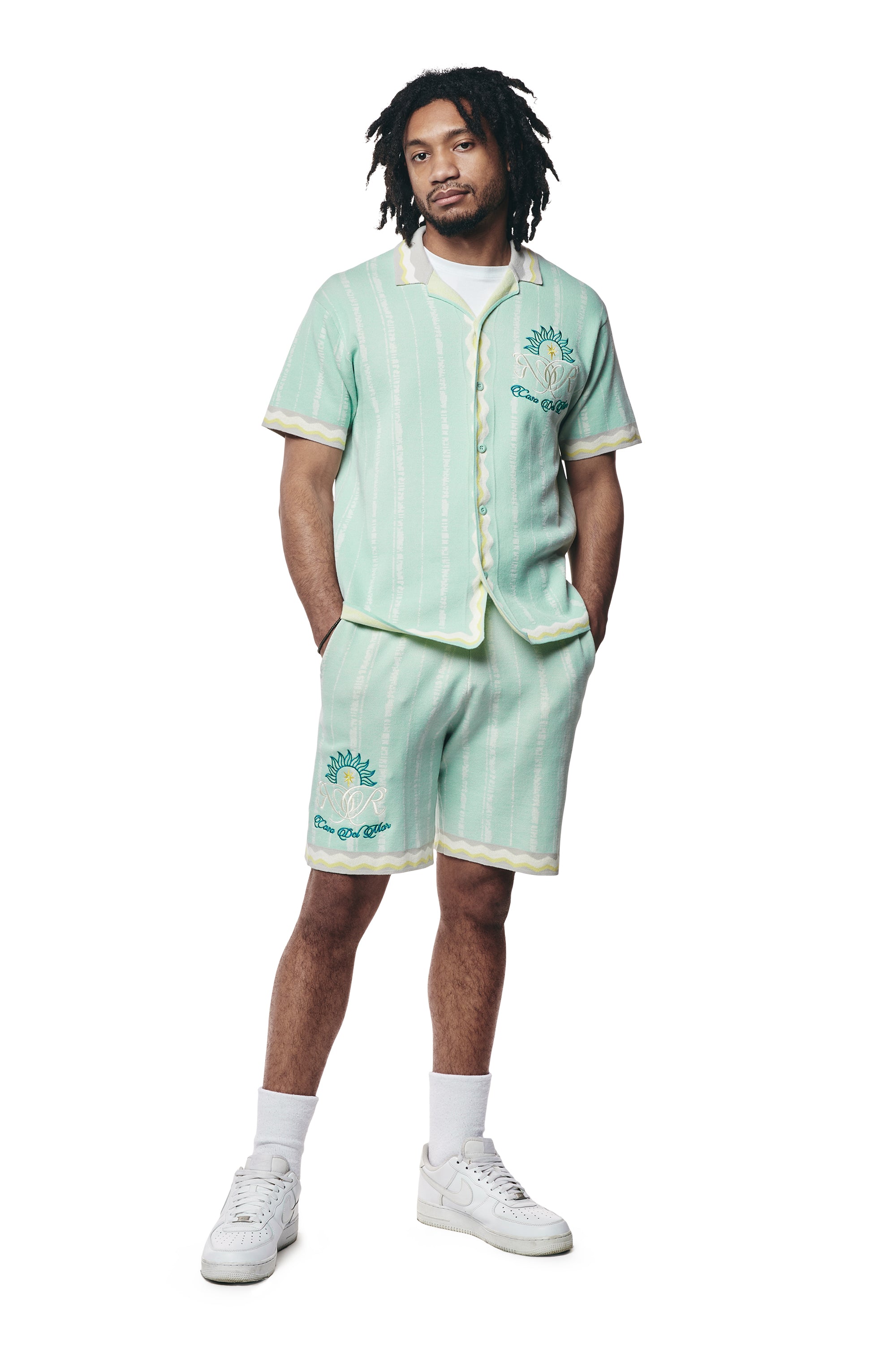 Jacquard Knit Shorts - Havana