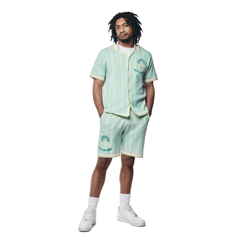 Jacquard Knit Shorts - Havana