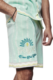 Jacquard Knit Shorts - Havana
