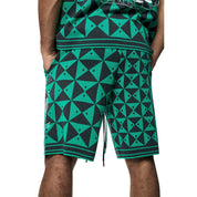 Smoke Rise Jacquard Knit Shorts - Green