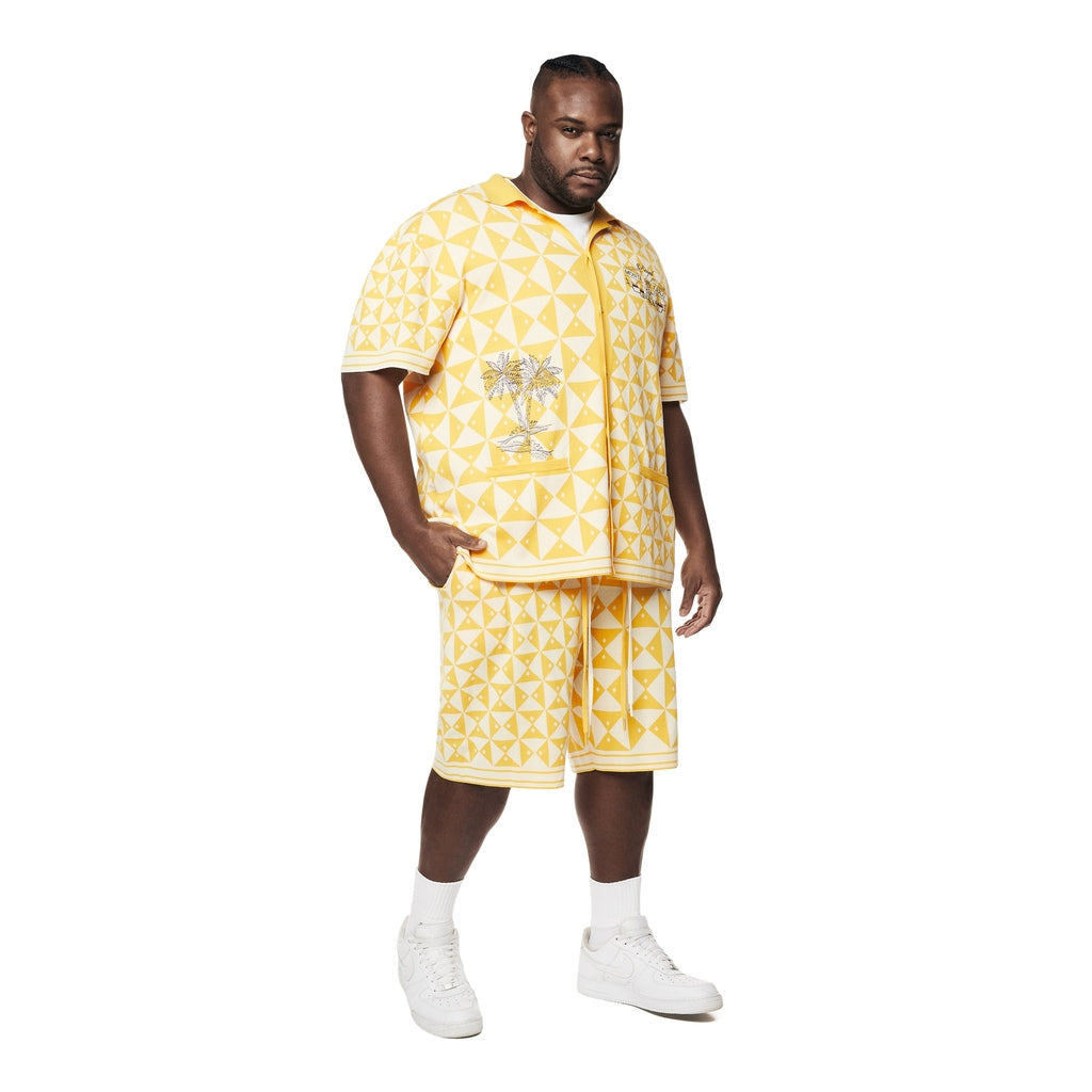 Smoke Rise Big and Tall Big and Tall - Jacquard Knit Shorts - Mari Gold