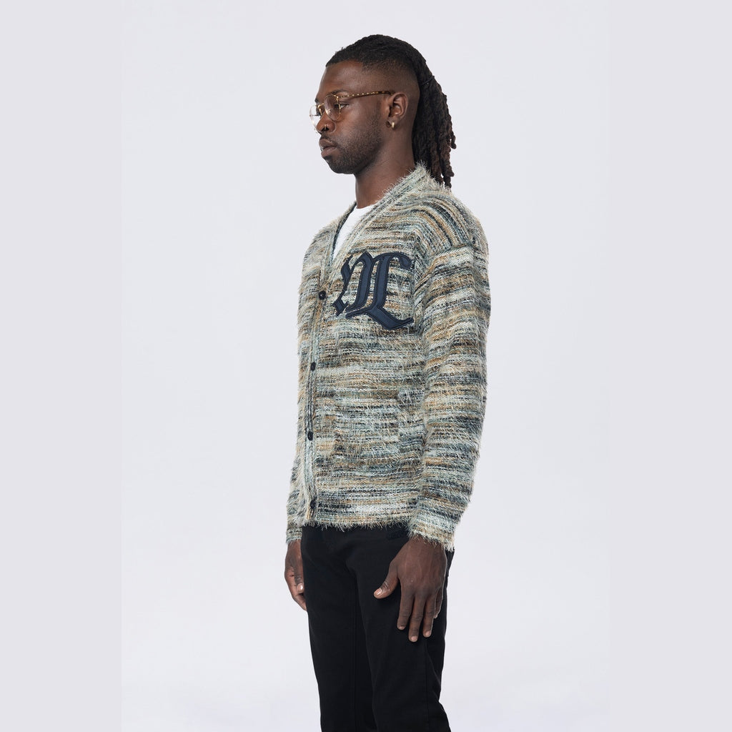Smoke Rise Long Haired Cardigan - Ocean