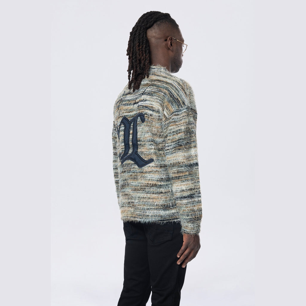 Smoke Rise Long Haired Cardigan - Ocean