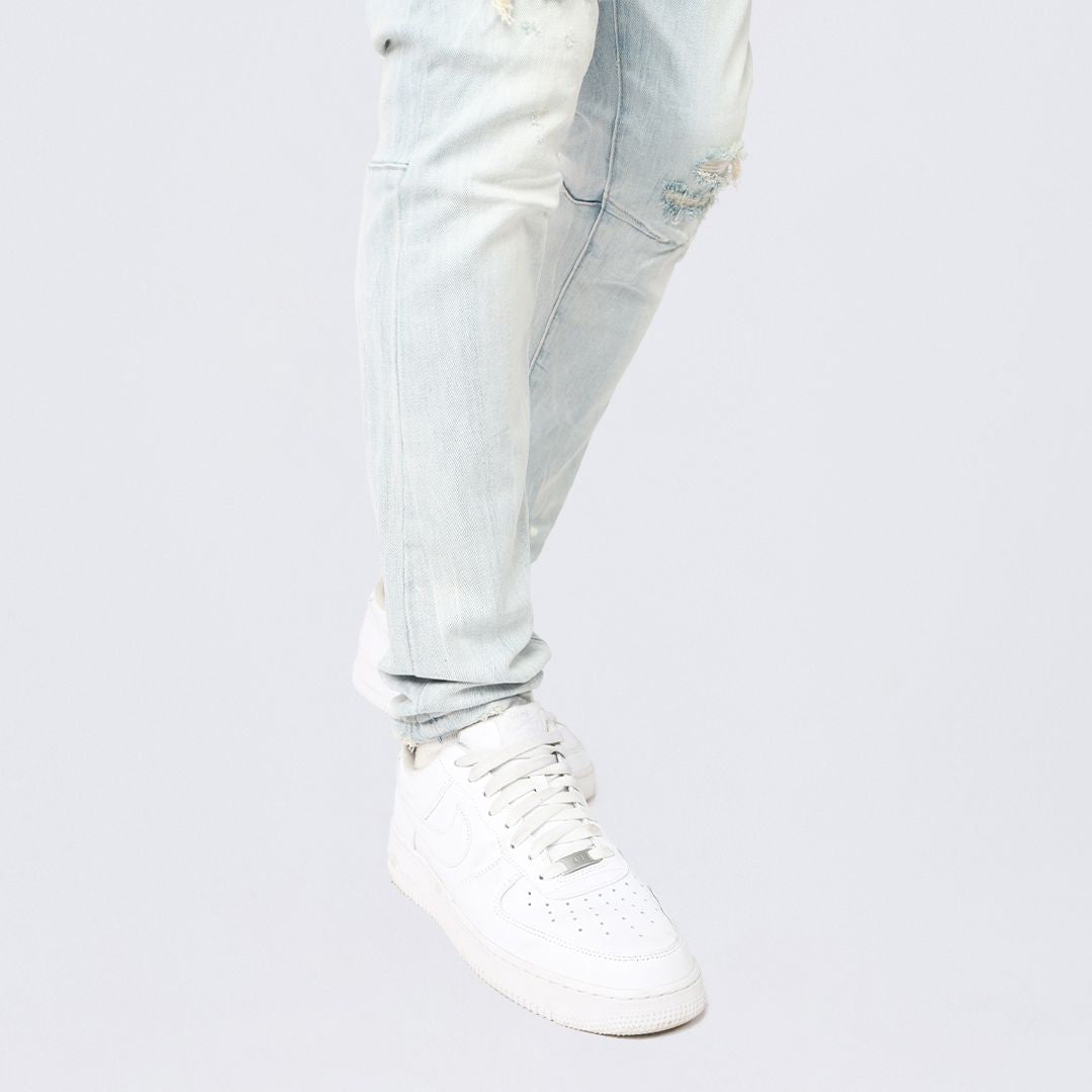 Slim Tapered Vintage Washed Jeans