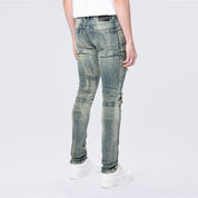 Slim Tapered Vintage Washed Jeans - Topaz Blue