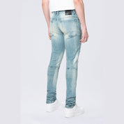 Smoke Rise Slim Tapered Vintage Washed Jeans - Adonis Blue