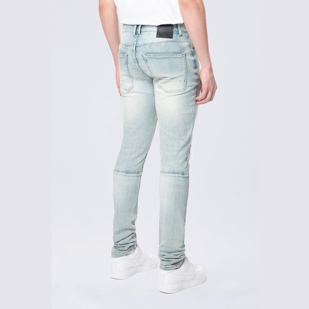 Smoke Rise Slim Tapered Vintage Washed Jeans - Elm Blue