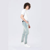 Smoke Rise Slim Tapered Vintage Washed Jeans - Elm Blue