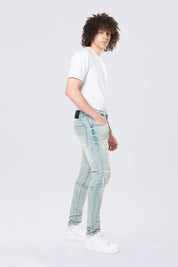 Slim Tapered Vintage Washed Jeans - Elm Blue