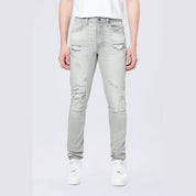 Smoke Rise Slim Tapered Vintage Washed Jeans - Cloud Grey
