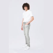 Smoke Rise Slim Tapered Vintage Washed Jeans - Cloud Grey