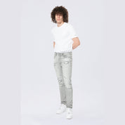 Smoke Rise Slim Tapered Vintage Washed Jeans - Cloud Grey