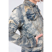 Smoke Rise Lightning Wash Denim Jacket - Blue Toast