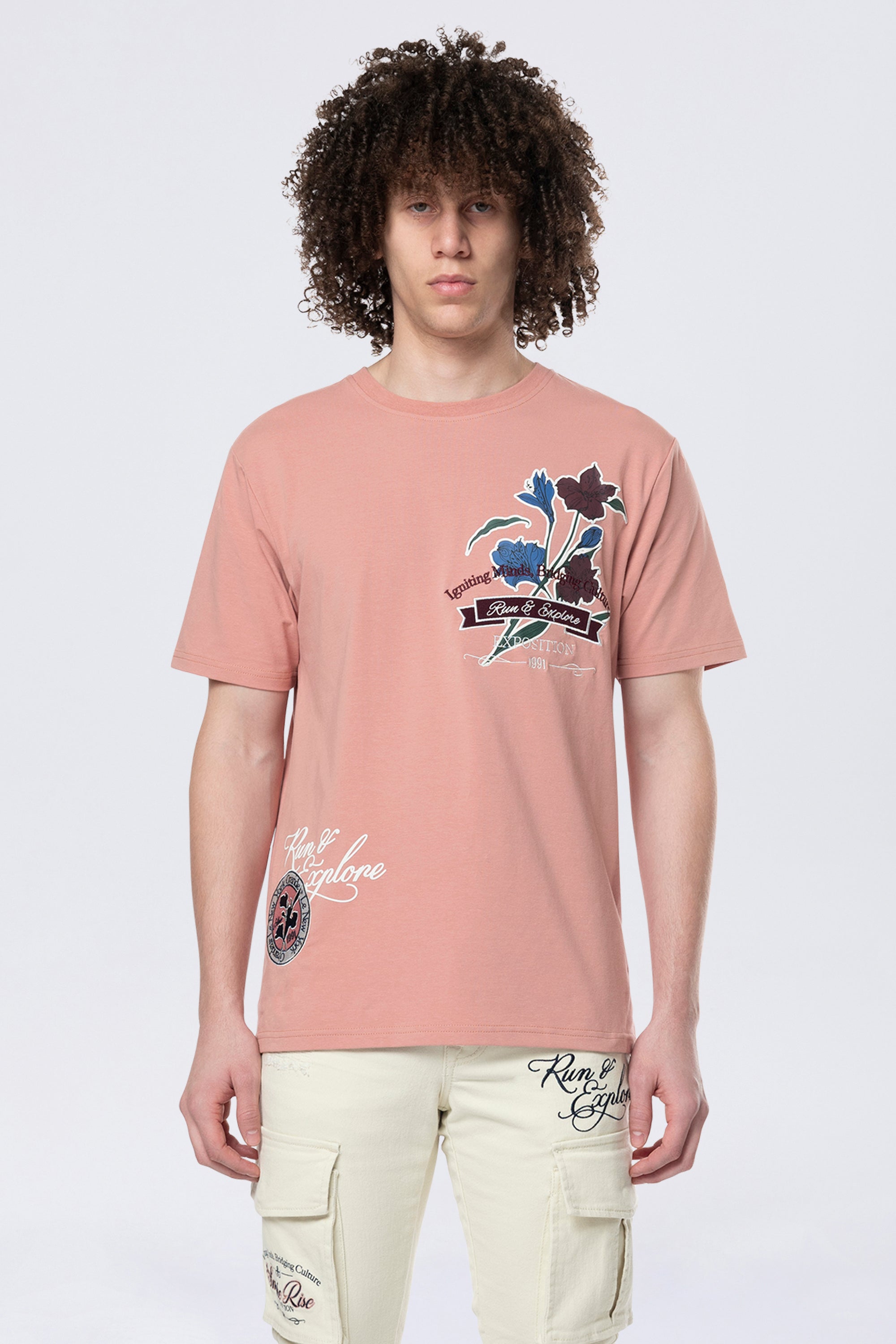 Run & Escape SS Tee - Ash Rose