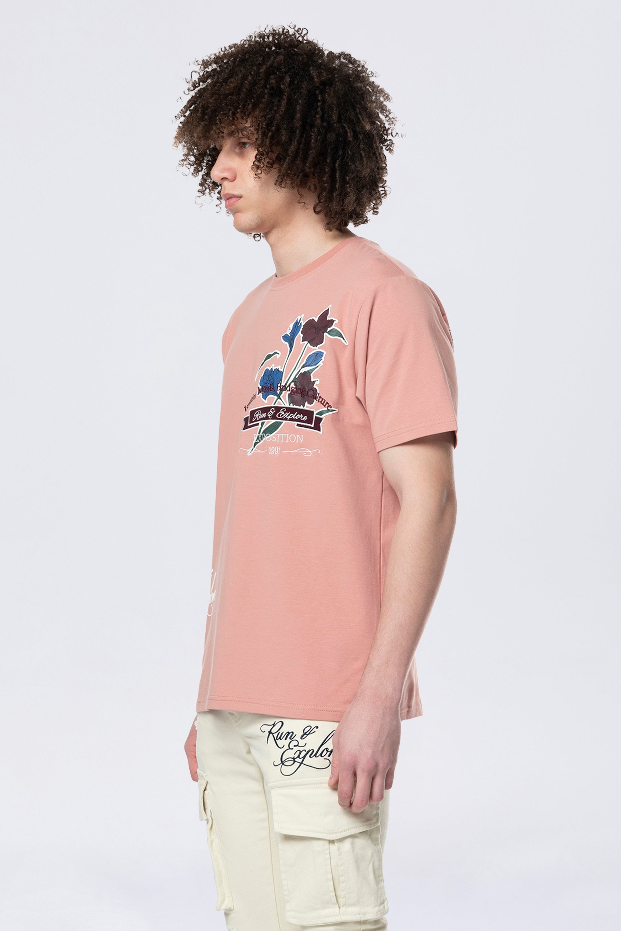 Run & Escape SS Tee - Ash Rose