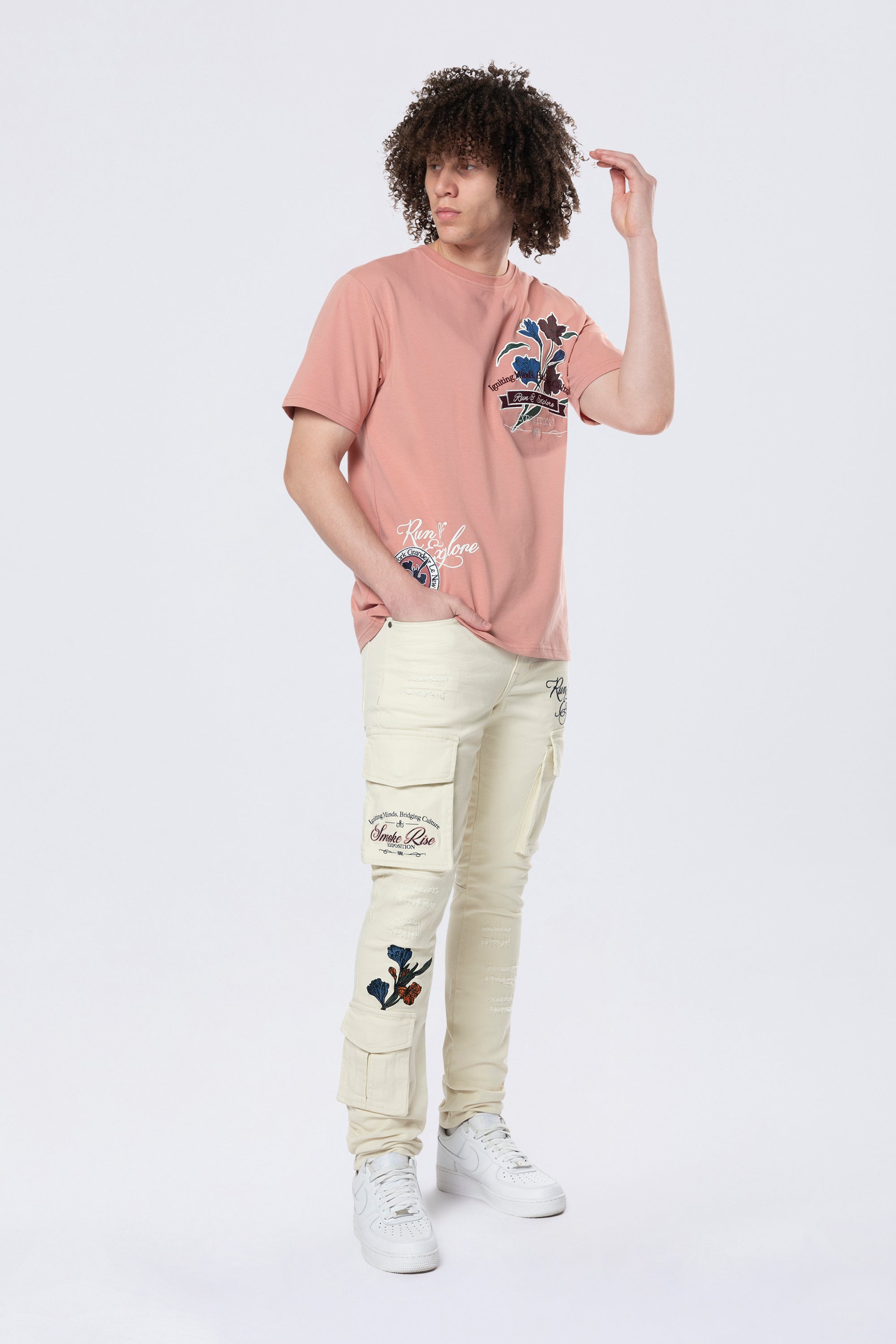 Run & Escape SS Tee - Ash Rose