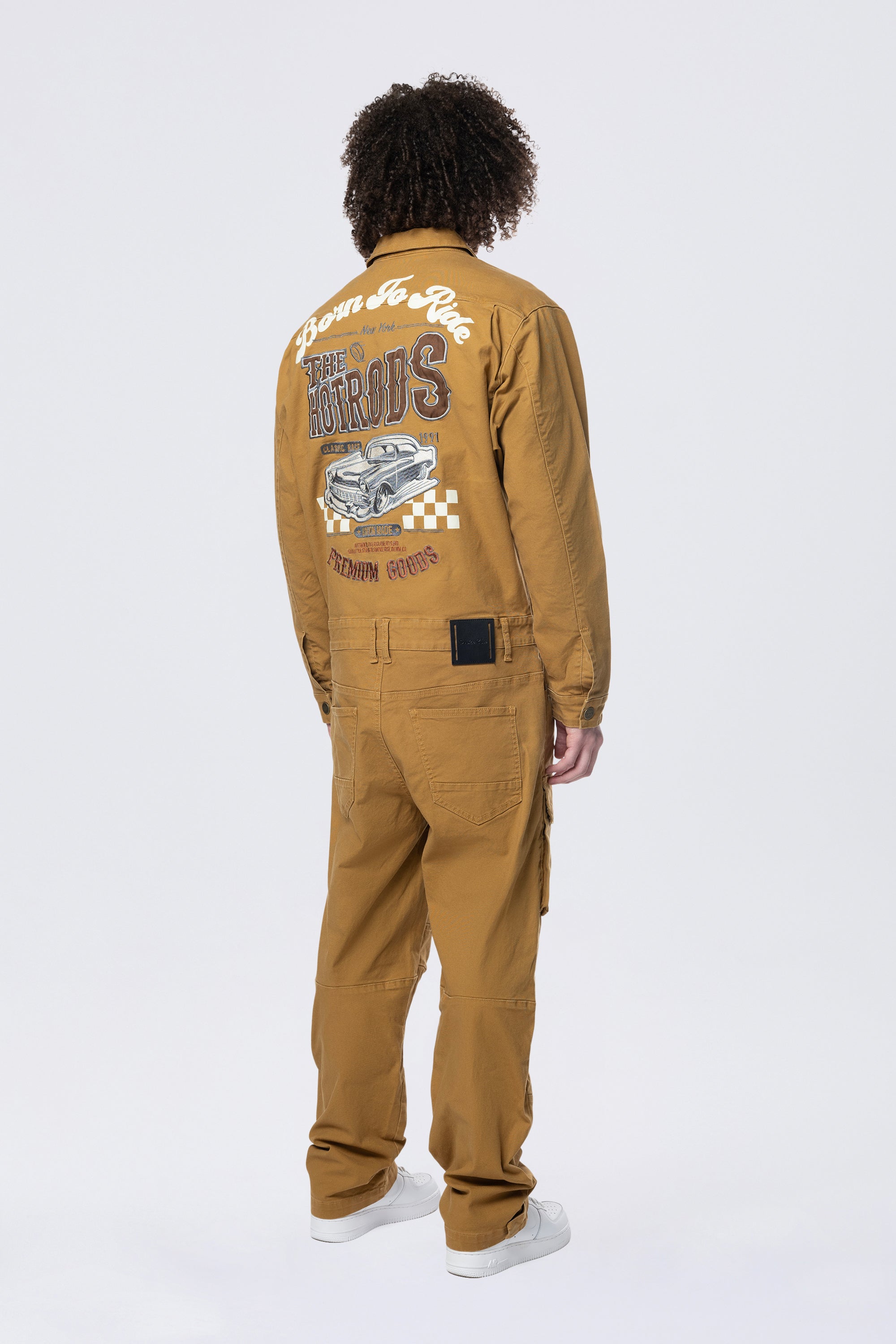 Pitstop Canvas Jumpsuit - Timber