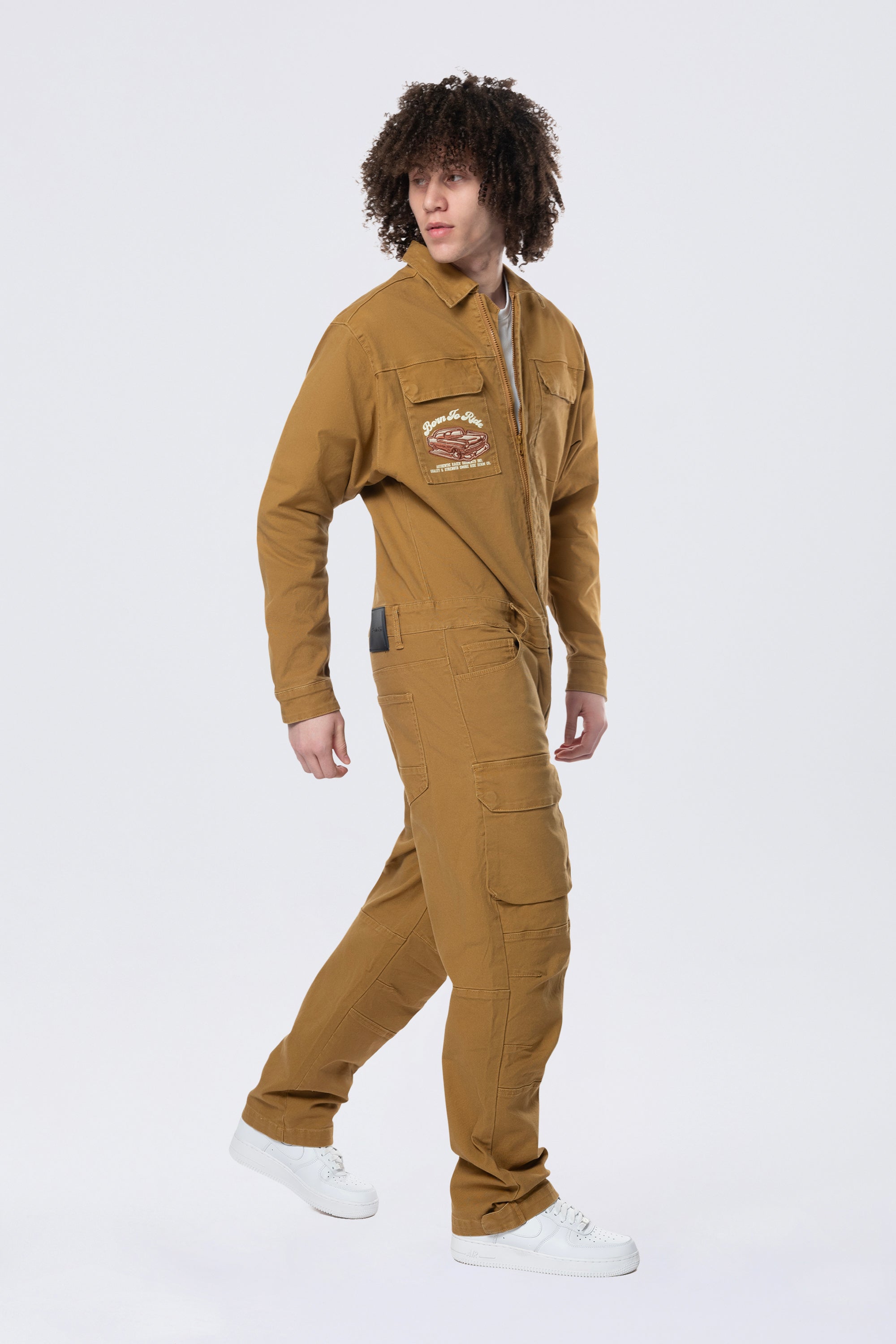 Pitstop Canvas Jumpsuit - Timber