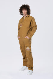 Pitstop Canvas Jumpsuit - Timber