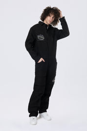 Pitstop Canvas Jumpsuit - Black