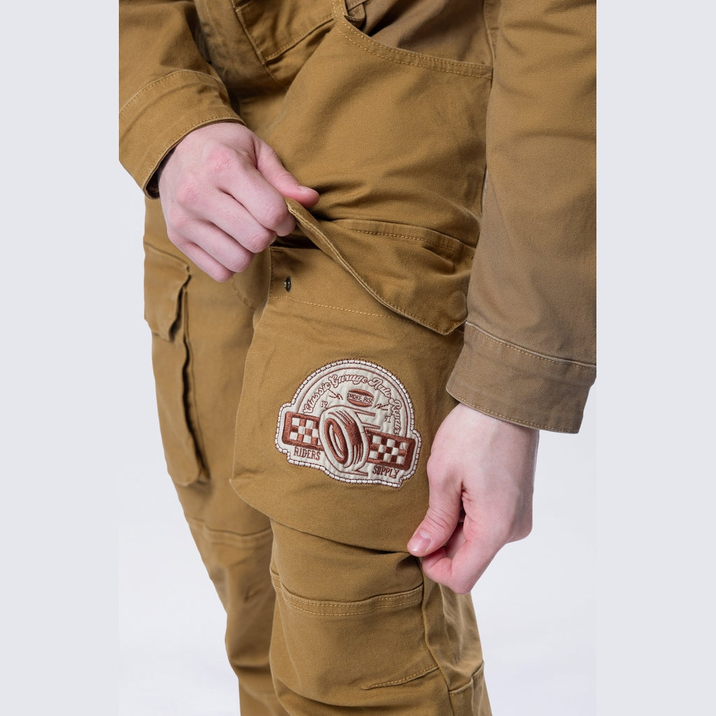 Smoke Rise Pitstop Canvas Jumpsuit - Timber