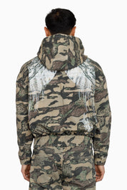 Sacred Dawn Hooded Bomber Jacket - Arden Camo