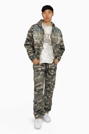 Sacred Dawn Hooded Bomber Jacket - Arden Camo