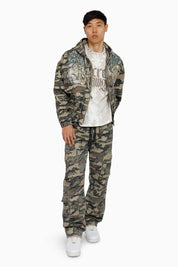 Sacred Dawn Hooded Bomber Jacket - Arden Camo